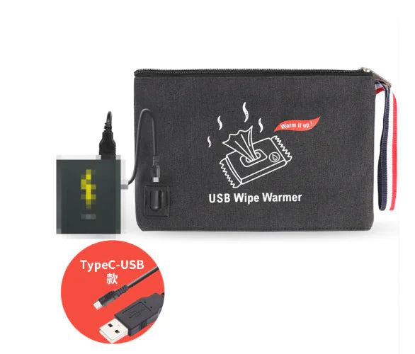 Portable Baby Wipe Warmer Bag for Travel – Car-Powered Heating Pouch with 12V Cigar Plug, Compact & Lightweight